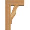 Ekena Millwork Funston Block Rough Sawn Bracket w/ Offset Brace, Western Red Cedar, 6"W x 14"D x 22"H BKT0604X14X22FST05RWR - alternate 3